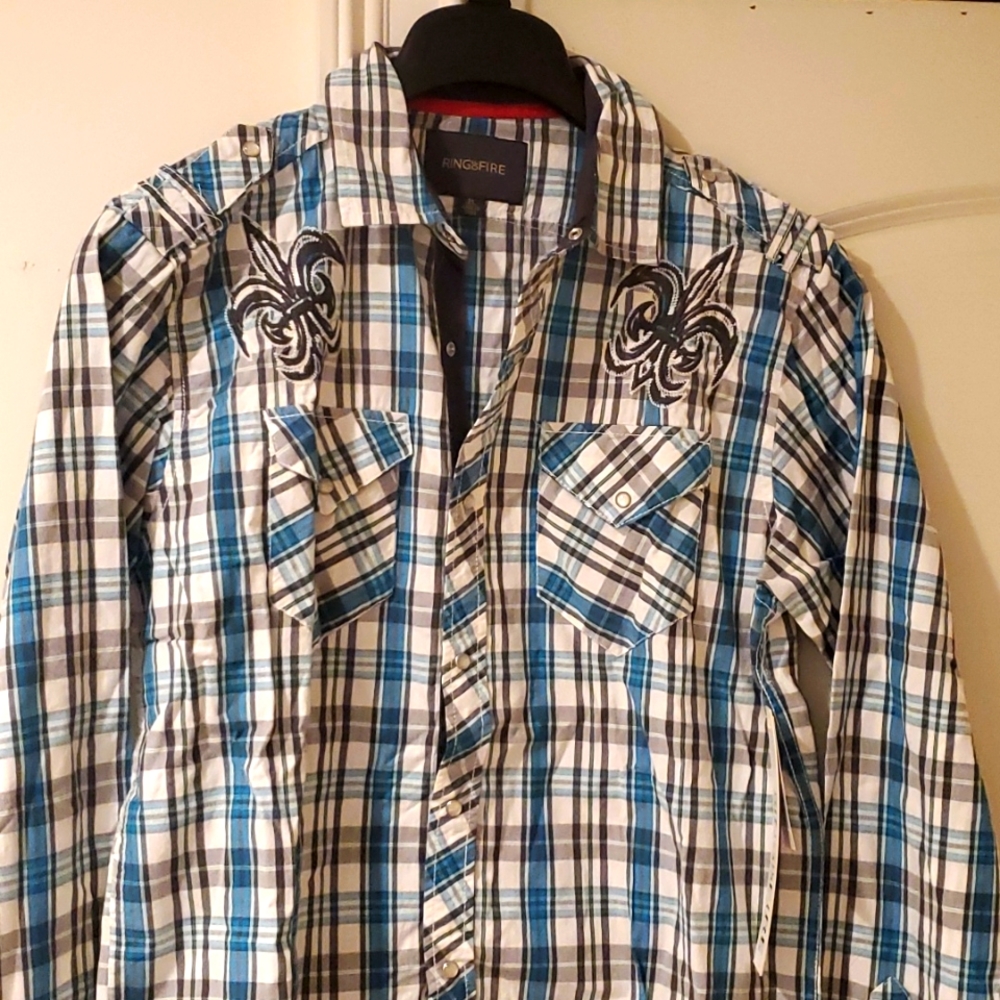 New Ring Of Fire Men's Button Down